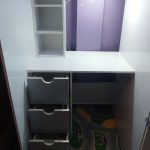 تخت نوجوان دوطبقه با کمد مخفی و دراور. تمیز تحریر