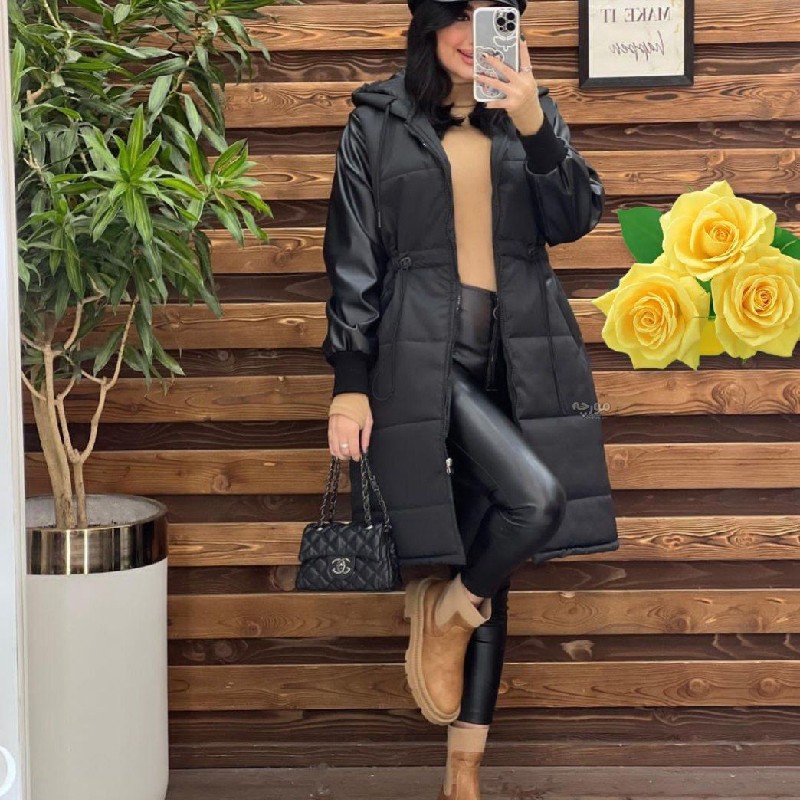 پافر آستین چرم