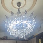 لوستر برنجی الماس کار شده ۱۶شاخه