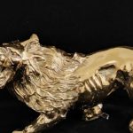 اسب و شیر و پلنگ برنجی برنزه