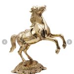 اسب و شیر و پلنگ برنجی برنزه