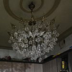 لوستر برنجی الماس کار شده ۱۶شاخه