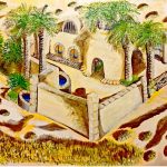 نقاشی رنگ روغن: کاروانسرا ۷۰×۱۰۰