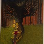 نقاشی رنگ روغن: در عمق تنهایی با هزاران ۸۰×۶۰