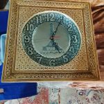 ساعت دیواری خاتم دست کوب