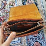 کیف چرم خالص بهترین جنس عشایری چرم پلنگی
