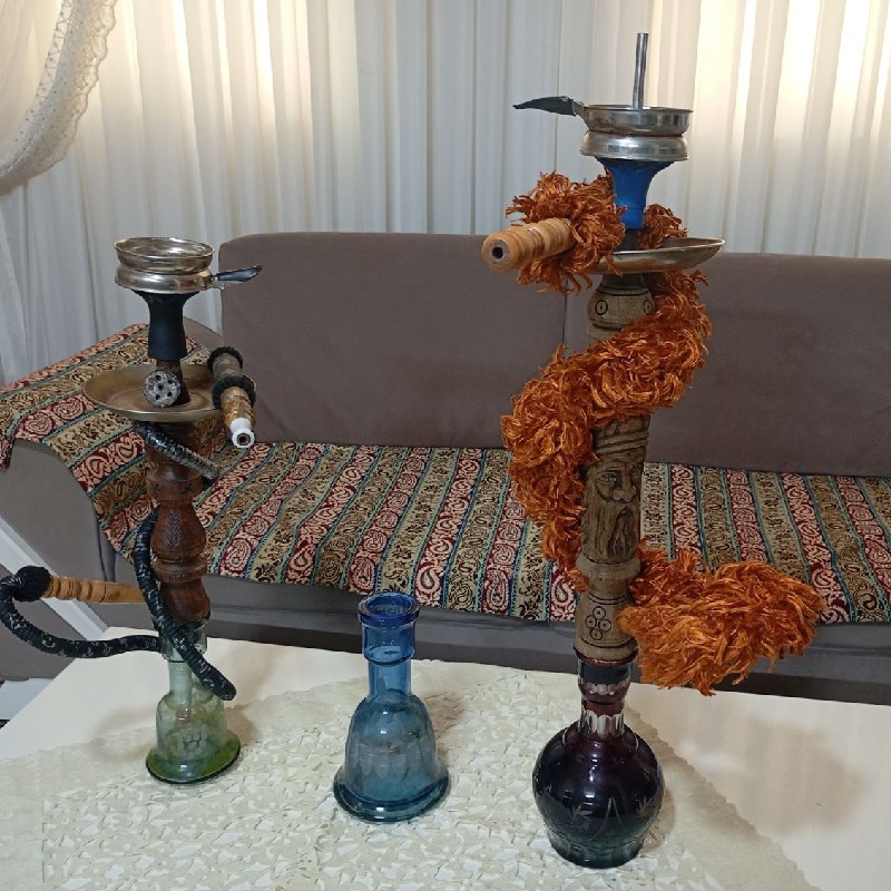 قلیون دوتا باشیشه اضافه