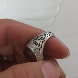 انگشتر نقره سنگ عقیق یمن