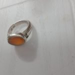 انگشتر نقره سنگ عقیق یمن پرتغالی