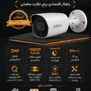 امنیت بیشتر با دوربین‌های حرفه‌ای داهوا