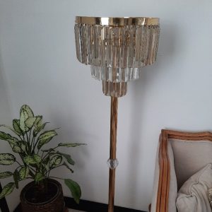 آباژور ایستاده کریستالی بدنه طلایی فورتیک
