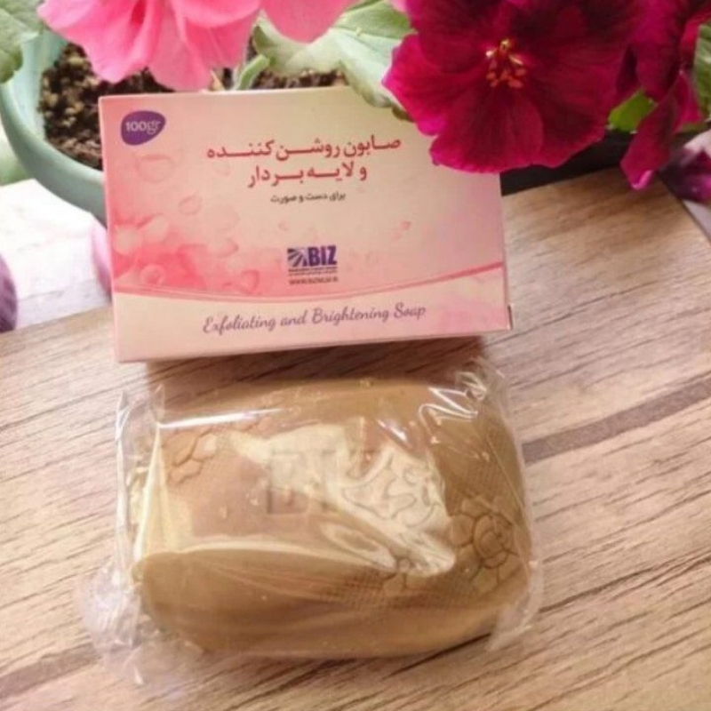 صابون روشن کننده و لایه بردار بیز